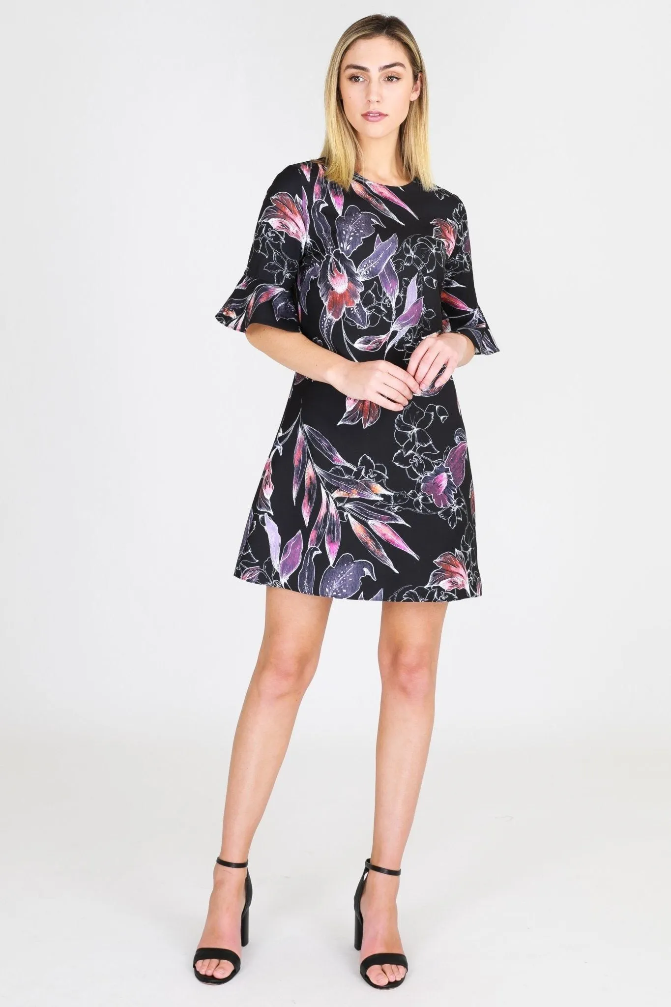 3rd LOVE Tunic Dress in Leaf Print