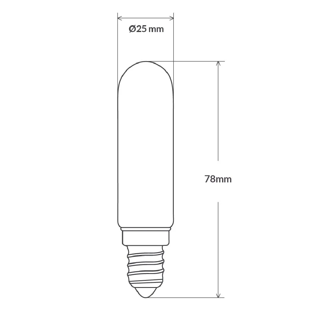 4W Tubular LED Bulb E14 in Warm White