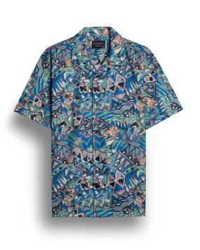 '80s printed short sleeve shirt for men