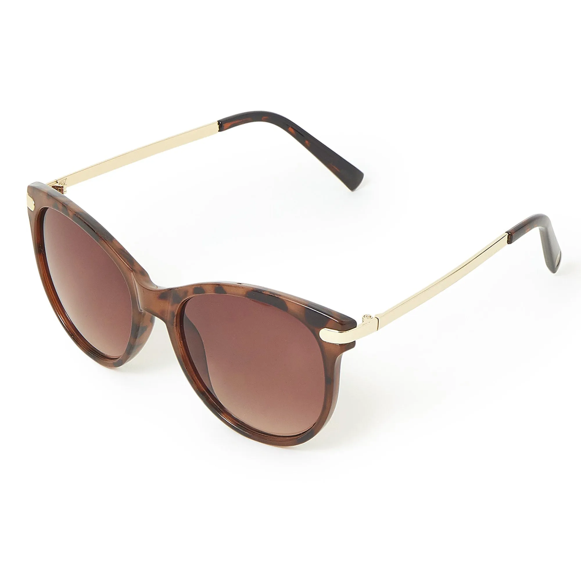 Accessorize London Women's Round Frame Metal Arm Classic Sunglasses