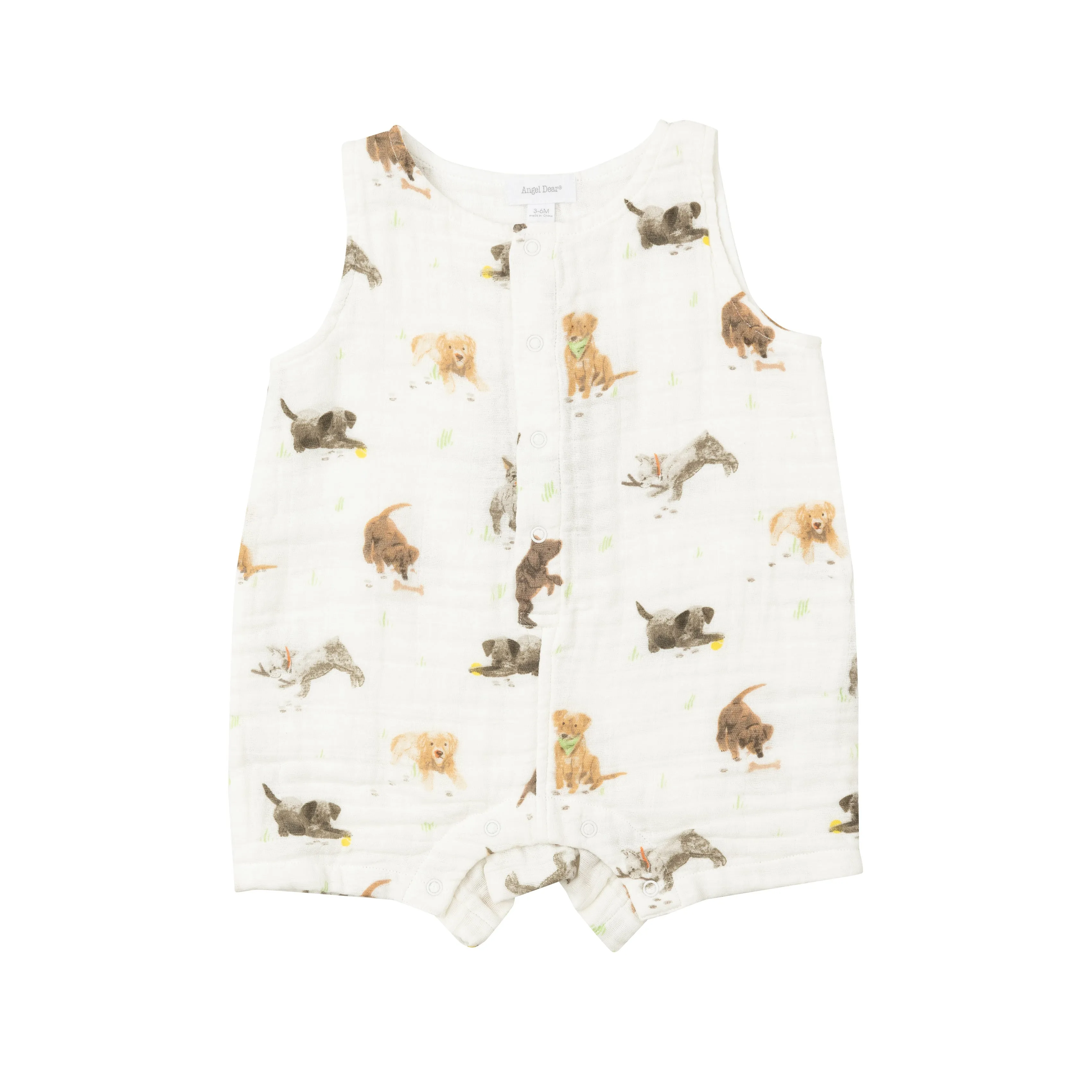 Angel Dear - Romper - Watercolor Puppies