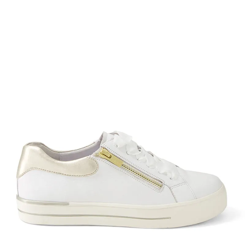 ATAMI W - WHITE-PALE GOLD LEATHER