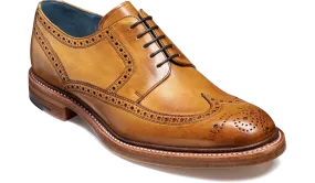 Barker Bailey Classic wing tip Derby - Cedar Hand Painted