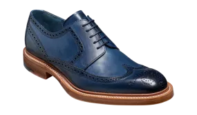 Barker Bailey Classic wing tip Derby - Navy Hand Painted