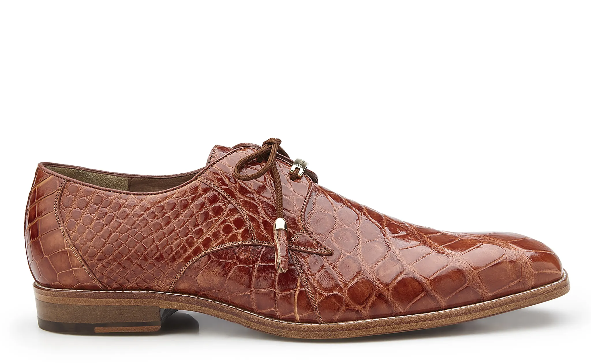 Belvedere - Lago, Genuine Alligator Dress Shoe - Cognac - 14010