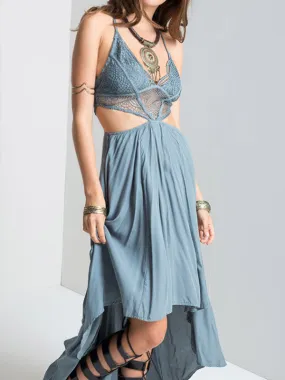 Bohemian Halter Back Cross Dress