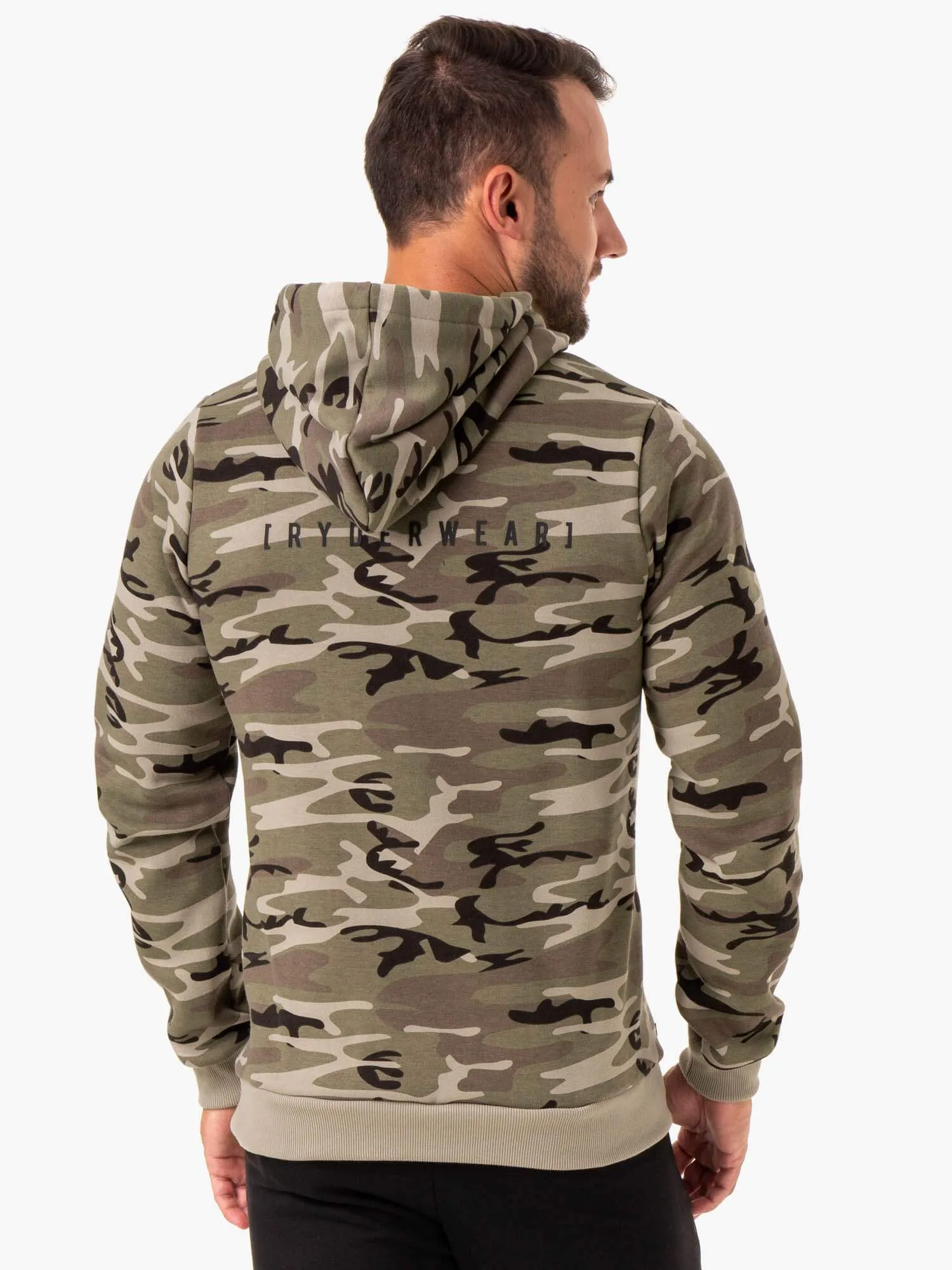 Camo Tech Pullover Hoodie - Khaki Camo