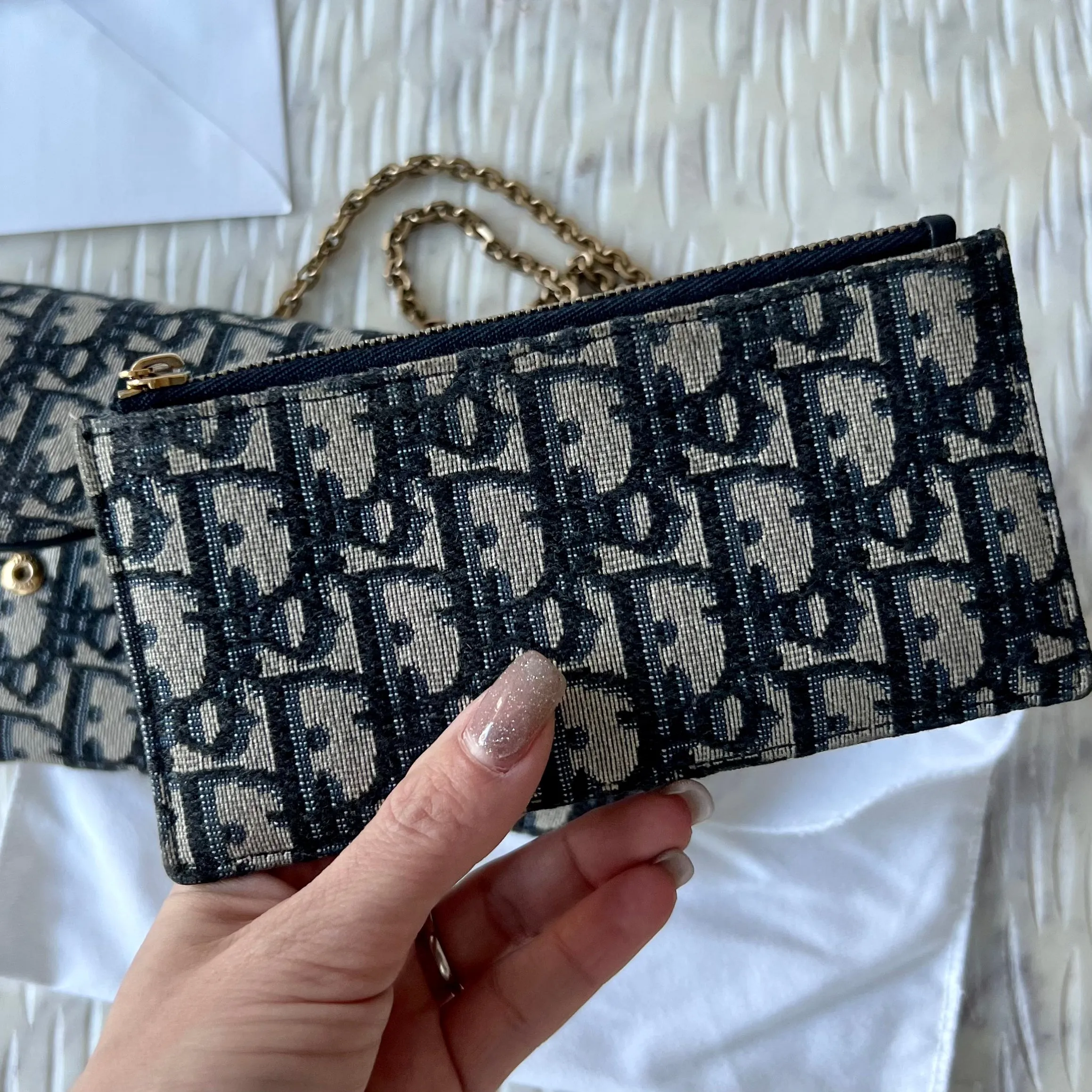 Christian Dior Long Saddle Wallet on Chain Bag