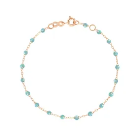 Classic Gigi Aqua bracelet, Rose Gold, 5.9"