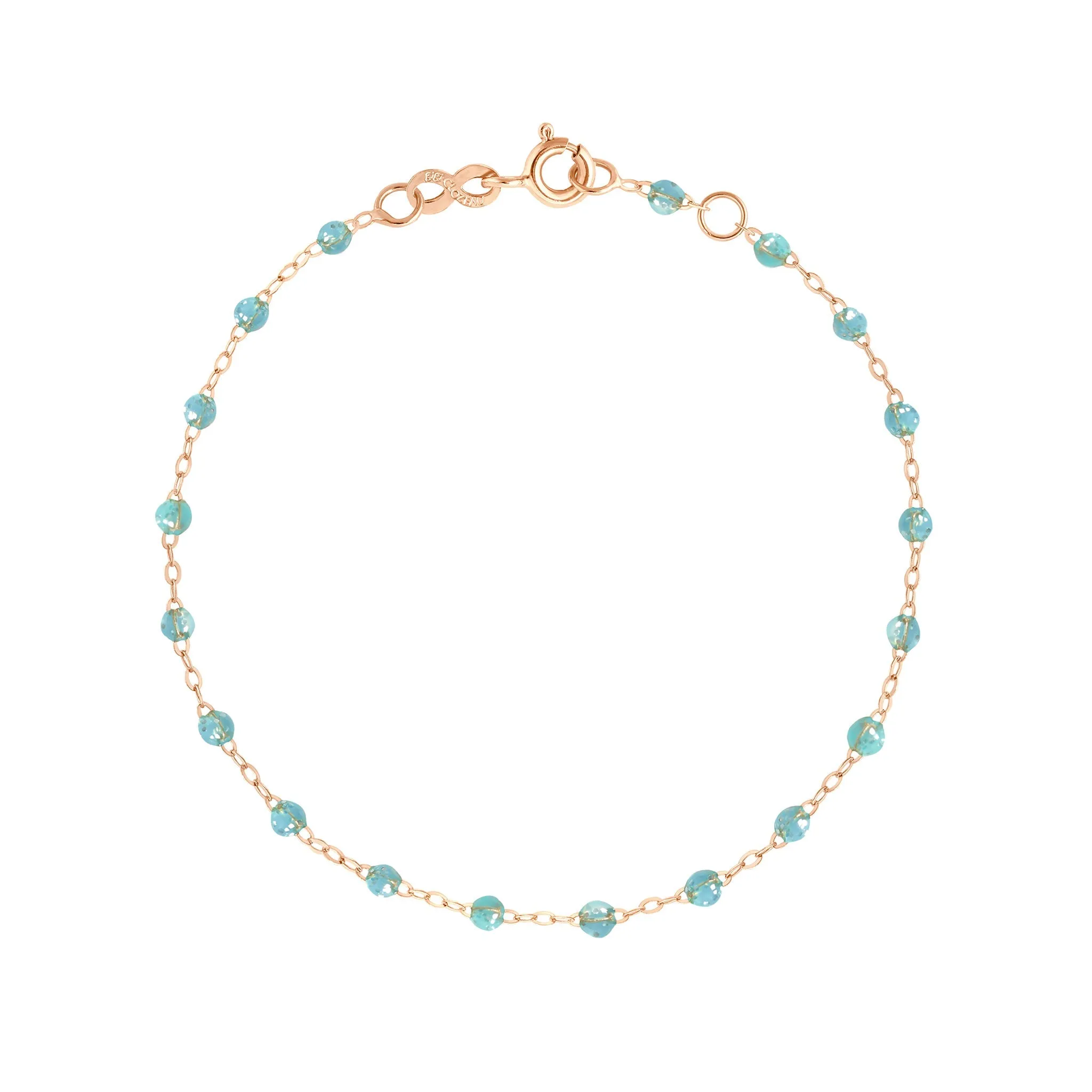 Classic Gigi Aqua bracelet, Rose Gold, 5.9"