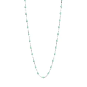 Classic Gigi Jade necklace, White Gold, 16.5"