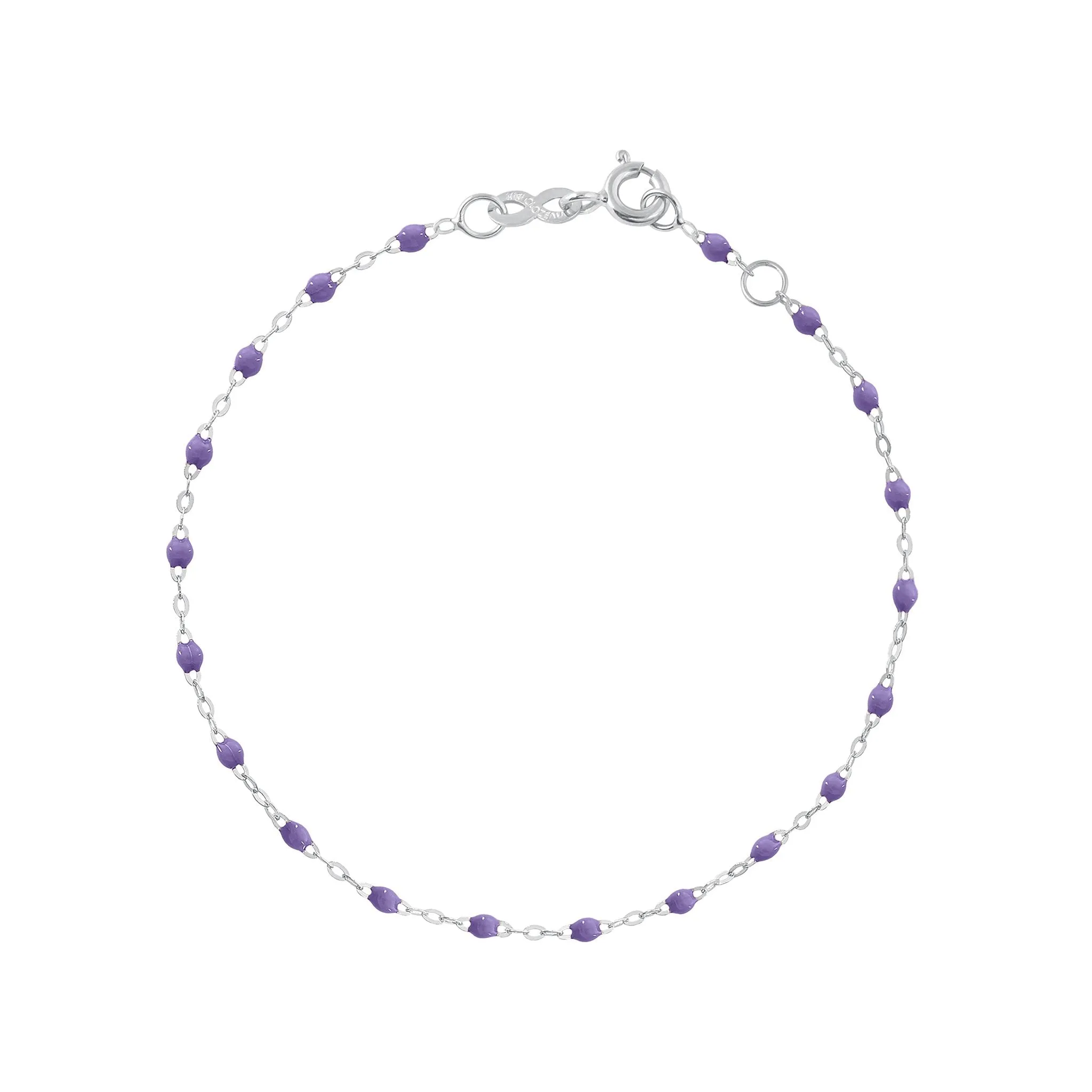 Classic Gigi Mauve bracelet, White Gold, 7.5"