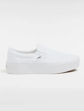 Classic Slip-on Stackform Canvas True White Shoes