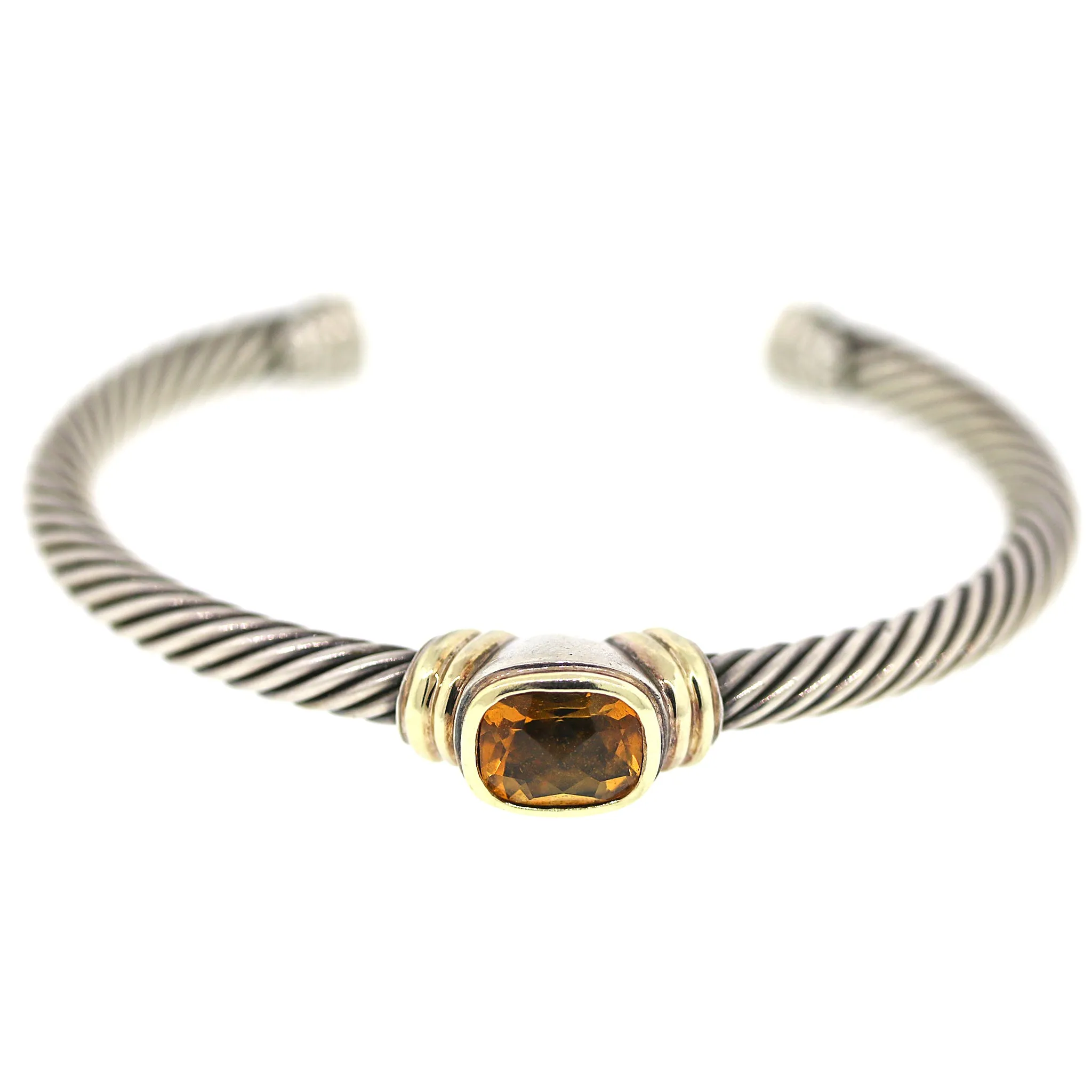 David Yurman Classic Citrine Cable Bracelet in Sterling Silver