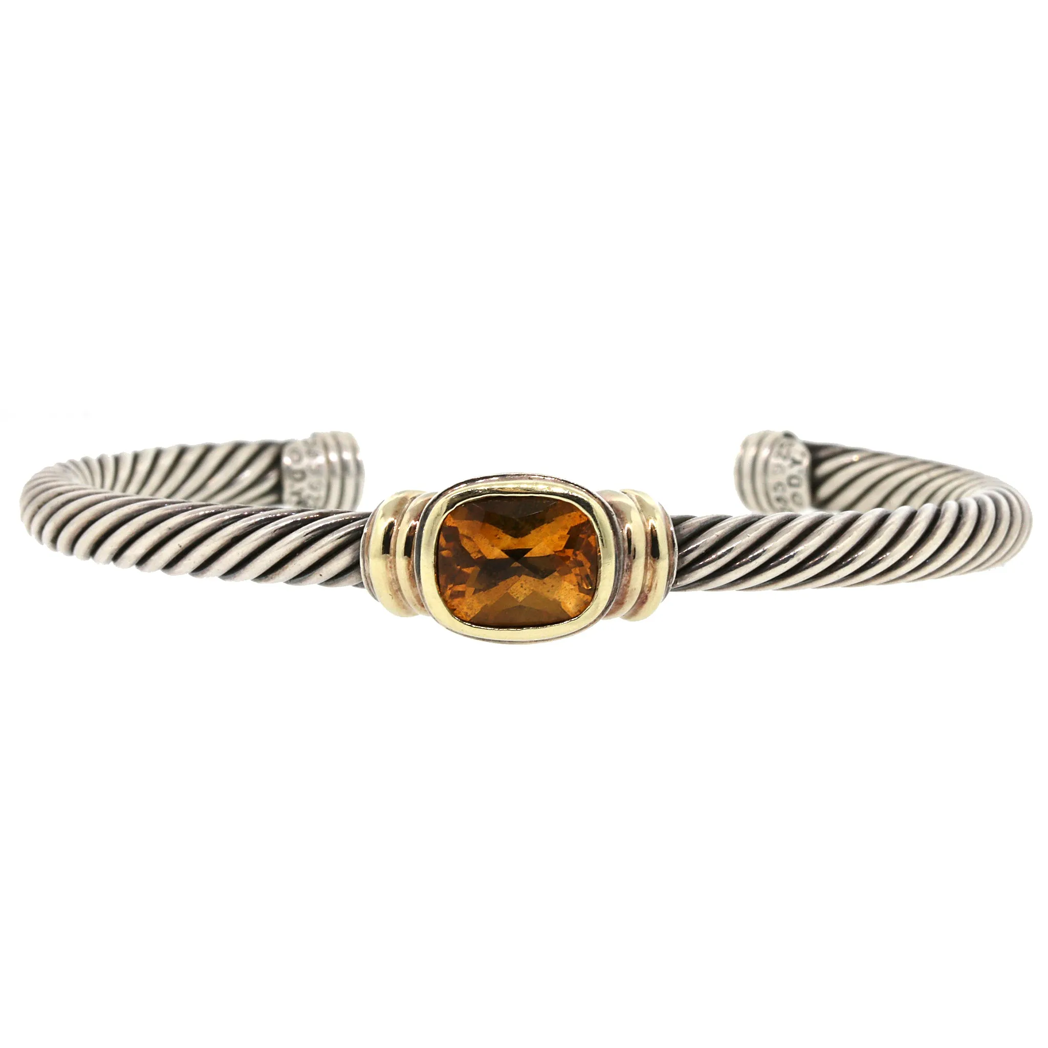 David Yurman Classic Citrine Cable Bracelet in Sterling Silver