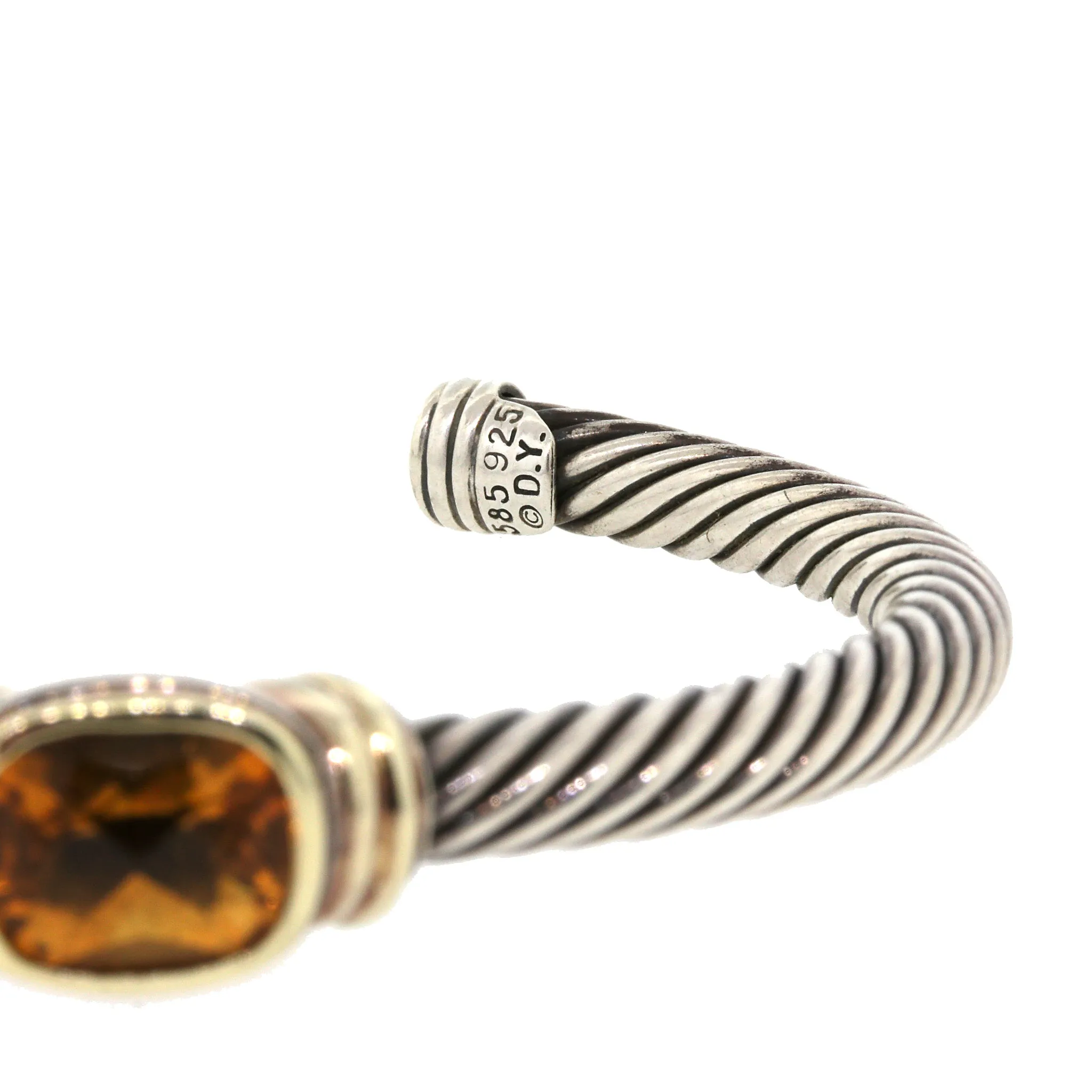 David Yurman Classic Citrine Cable Bracelet in Sterling Silver