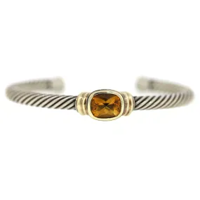 David Yurman Classic Citrine Cable Bracelet in Sterling Silver