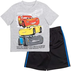 Disney Cars Lightning McQueen T-Shirt and Mesh Shorts Outfit Set