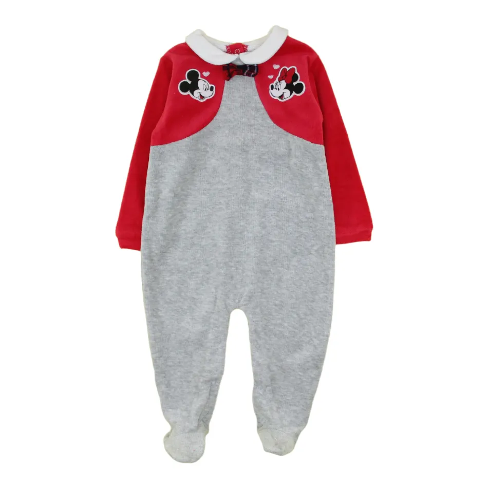 Disney Velour Footed Sleeper - Minnie/Mickey