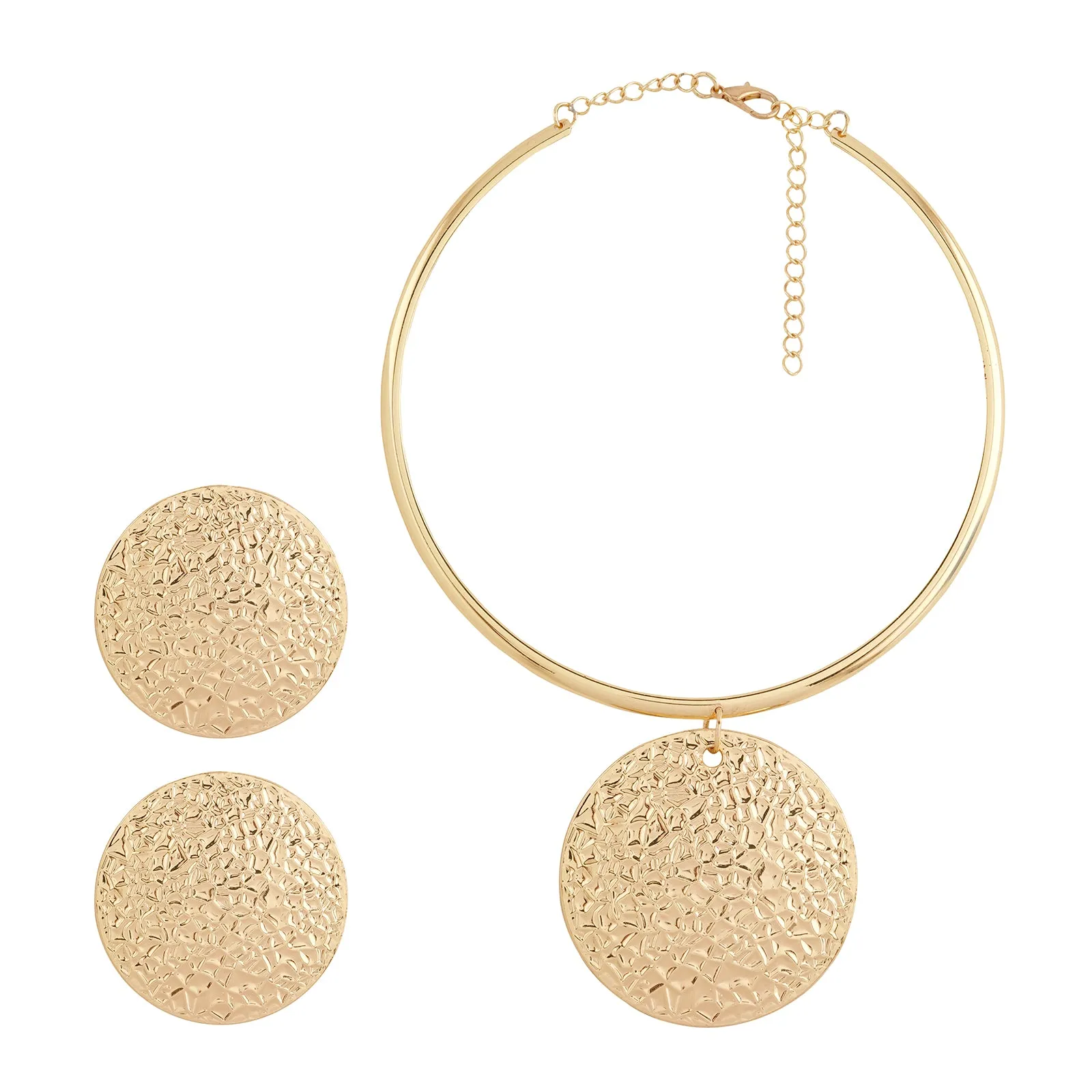 Eleni Gold Necklace & Earring Set