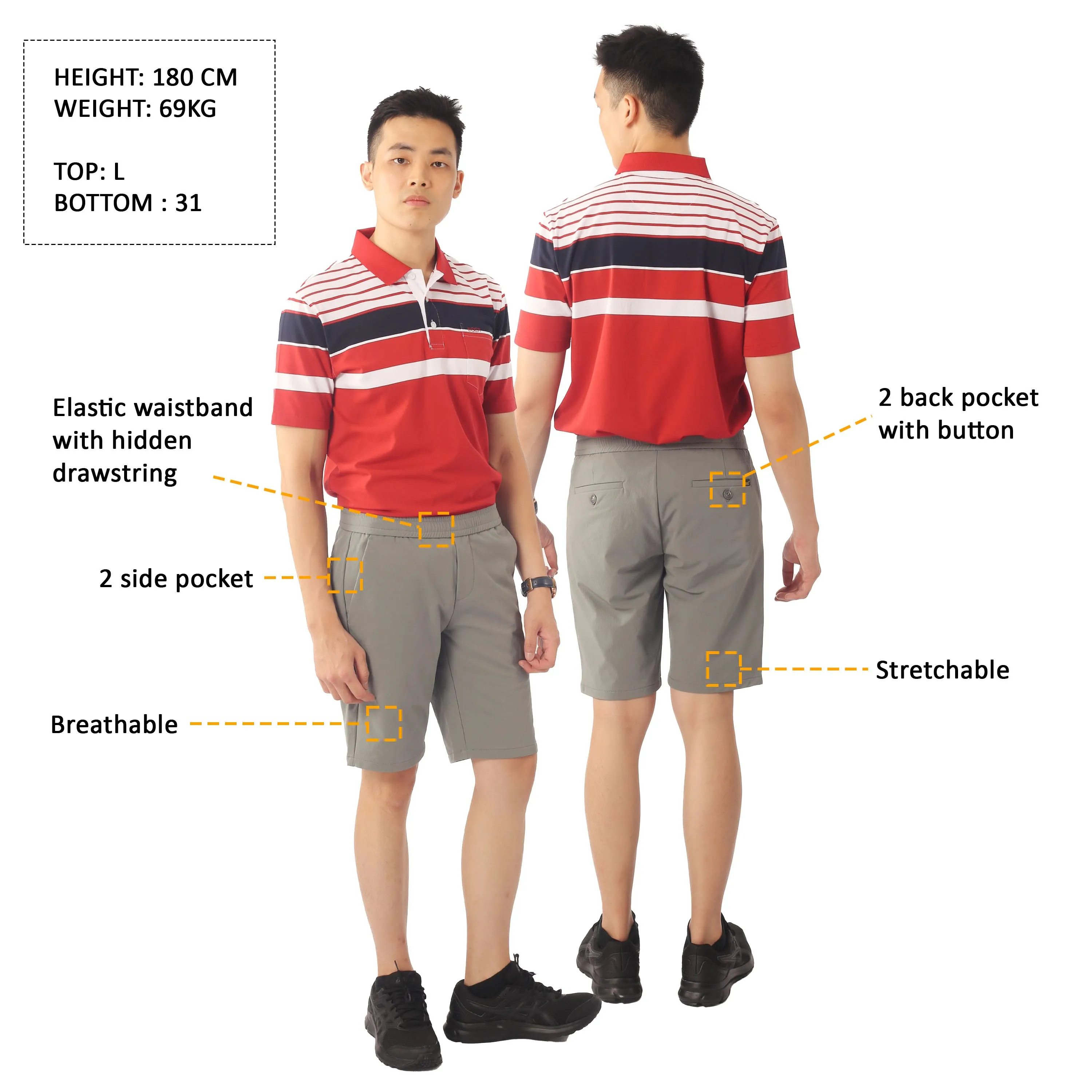 EXHAUST JOGGER SHORT PANTS [STRAIGHT CUT] 1723