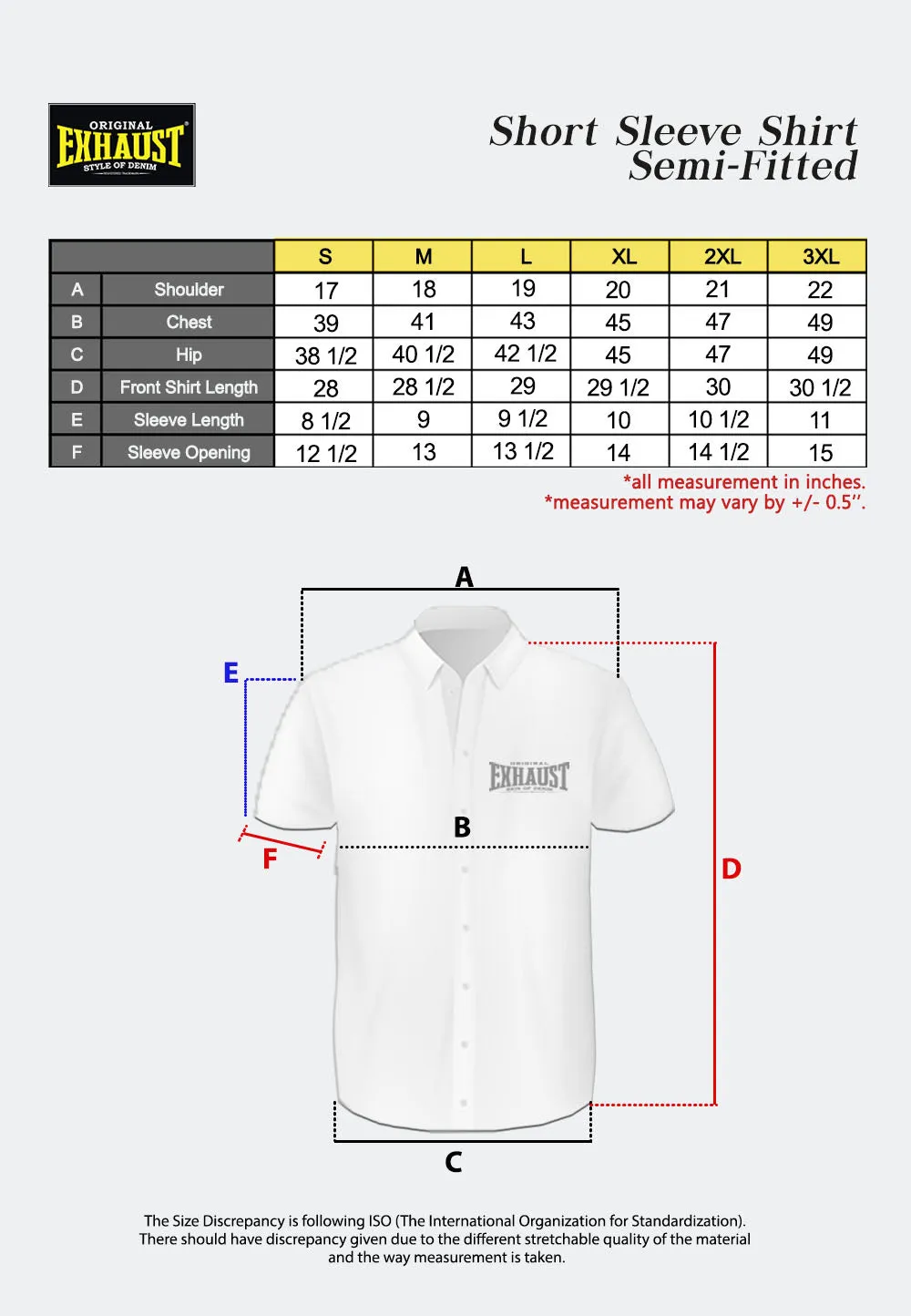 EXHAUST SHORT SLEEVE SHIRT [SEMI FIT] 1701