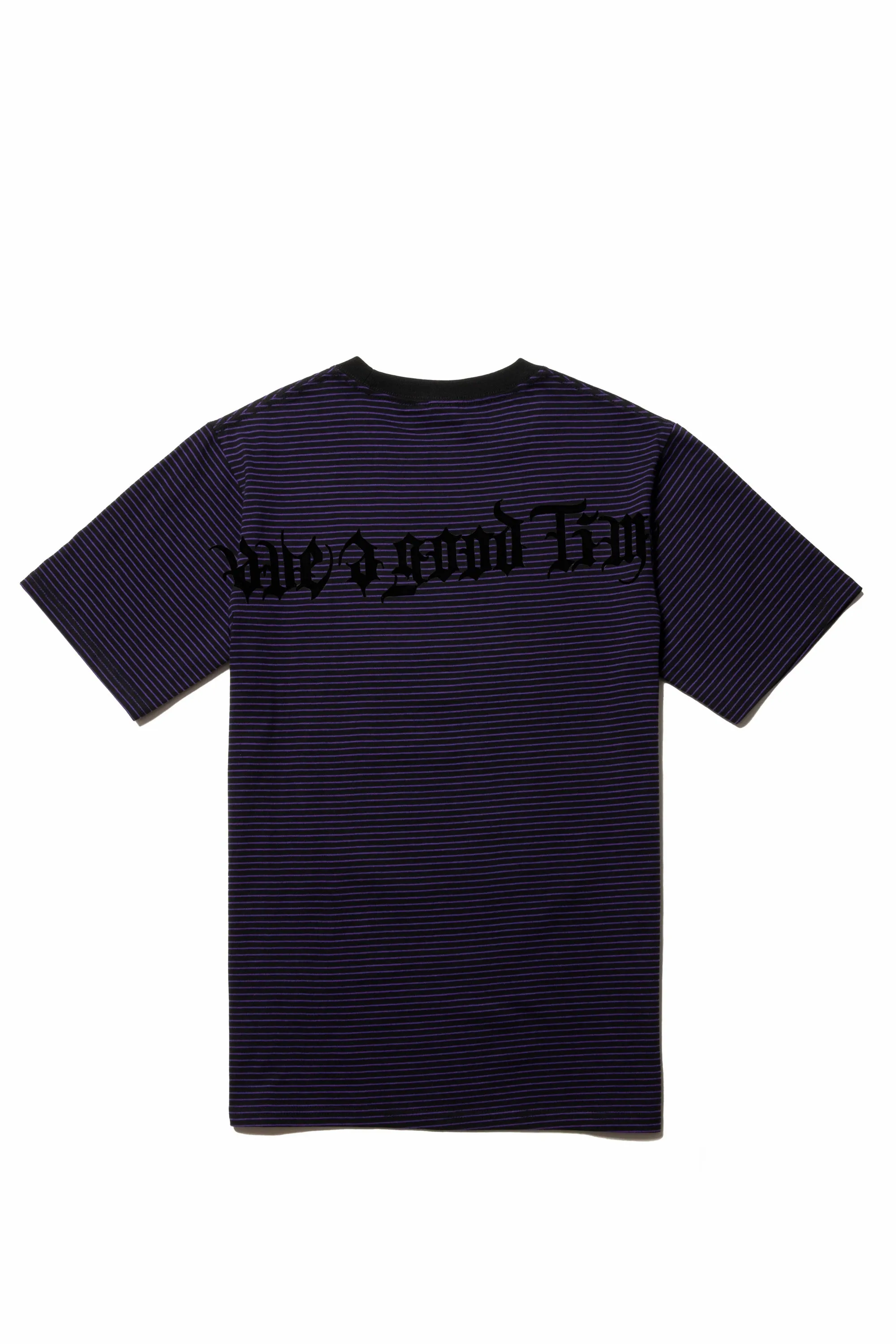 GOTHIC OLD ENGLISH SIDE LOGO STRIPED S/S TEE PURPLE