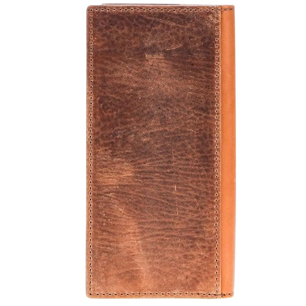 HOOEY PUNCHY CLASSIC RODEO WALLET BROWN /TAN LEATHER