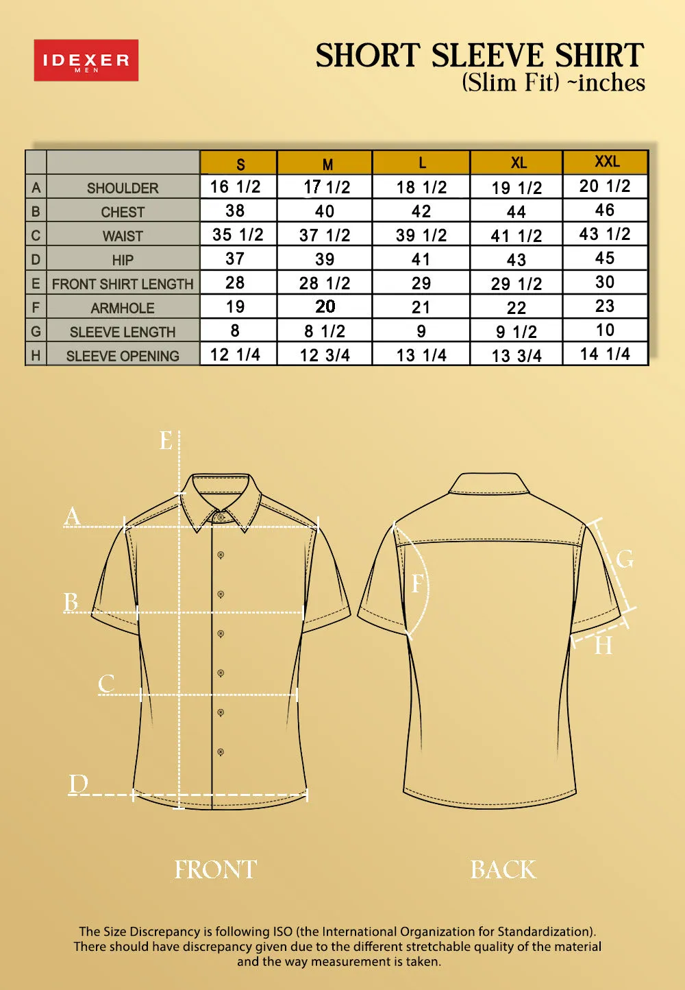 IDEXER SHORT SLEEVE SHIRT [SLIM FIT] ID0252