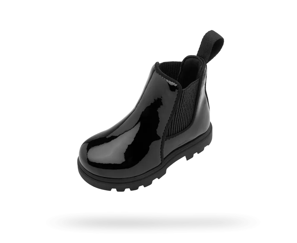 Kensington Treklite Kid's Chelsea Boot - Black Gloss