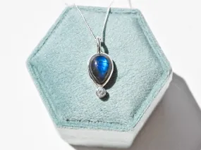 Labradorite Gem Drop w/ CZ