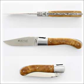 Laguiole Sport Classic Folding Knife Burled Teak Handle