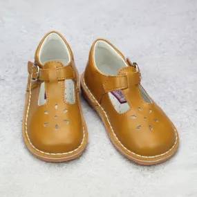 L'Amour Girls Classic Mustard T-Strap Mary Janes