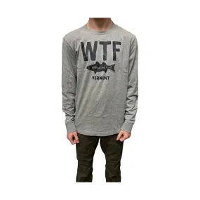 Life Is Good Men's Vermont Exclusive Long Sleeve Wheres The Fish - Heather Grey