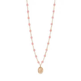 Madone Charm Classic Gigi Blush necklace, Rose Gold, 16.5"