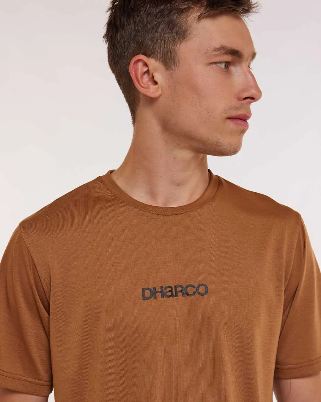 Mens Short Sleeve Tech Tee | Caramel