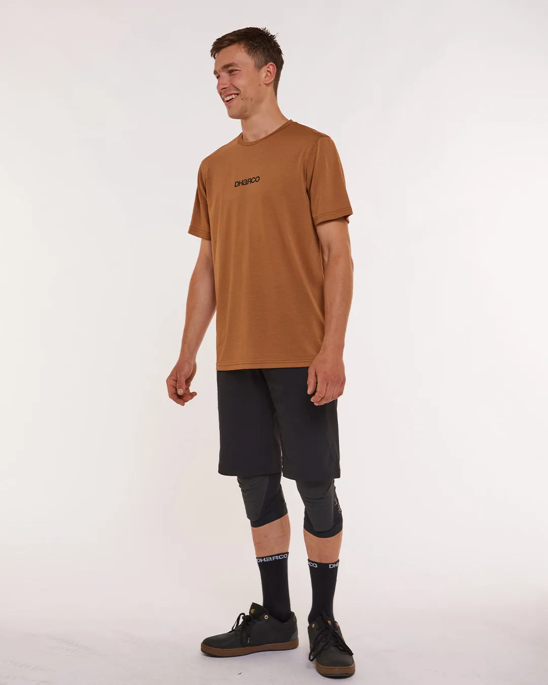 Mens Short Sleeve Tech Tee | Caramel