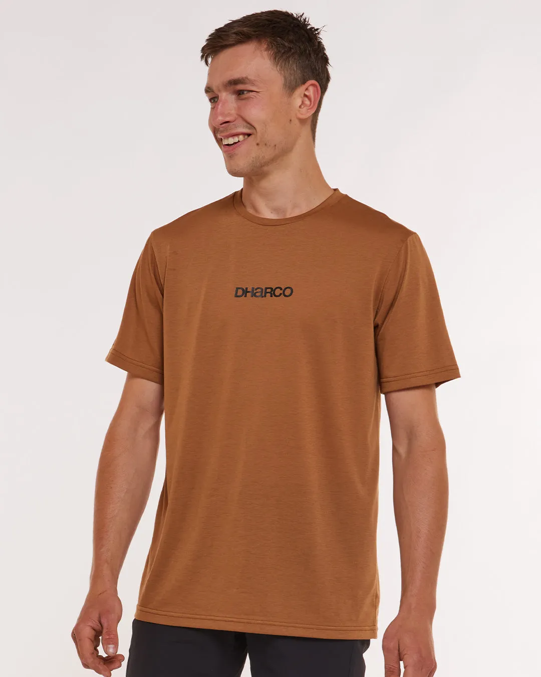 Mens Short Sleeve Tech Tee | Caramel