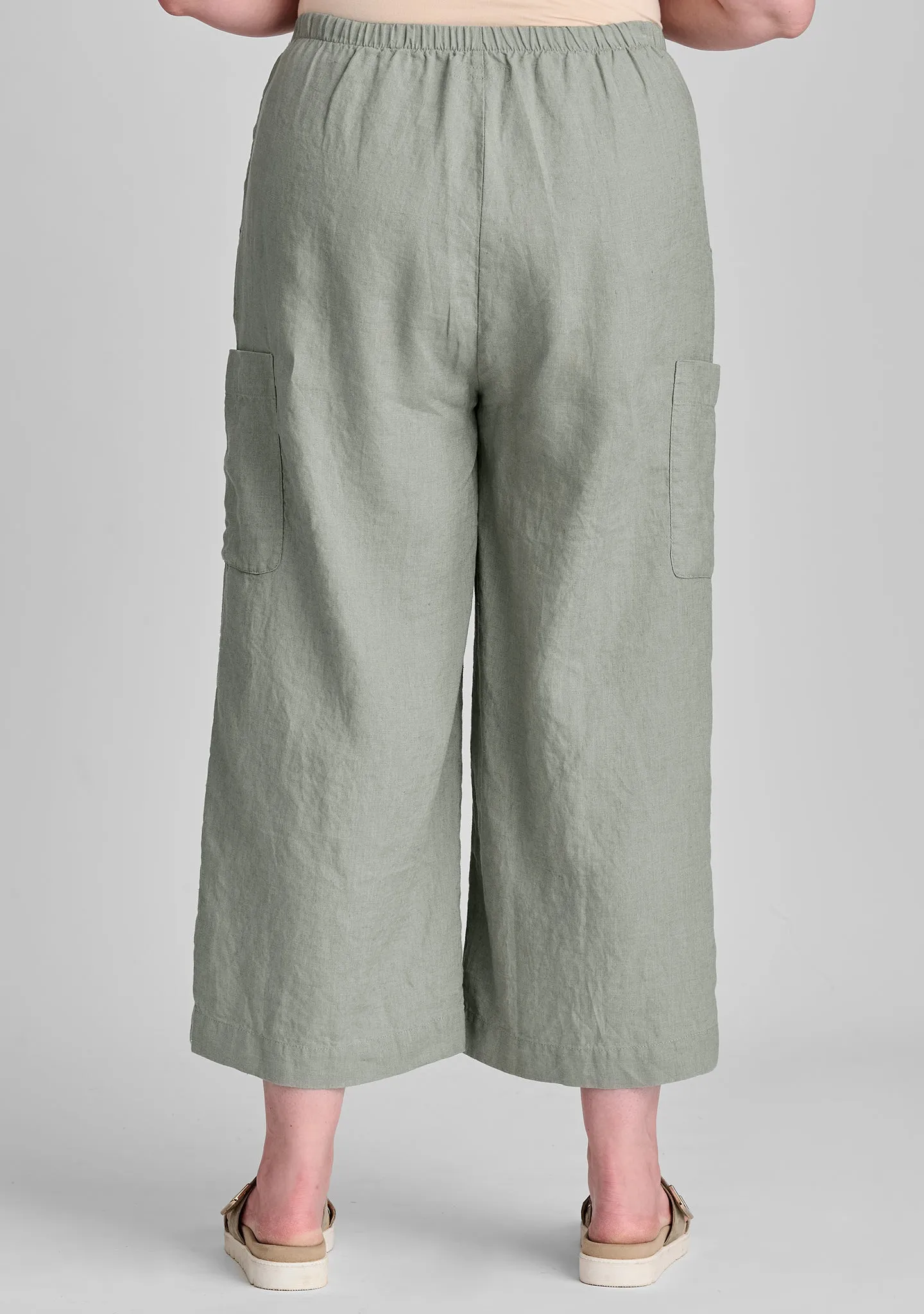 Modern Flood - Linen Pants With Elastic Waist