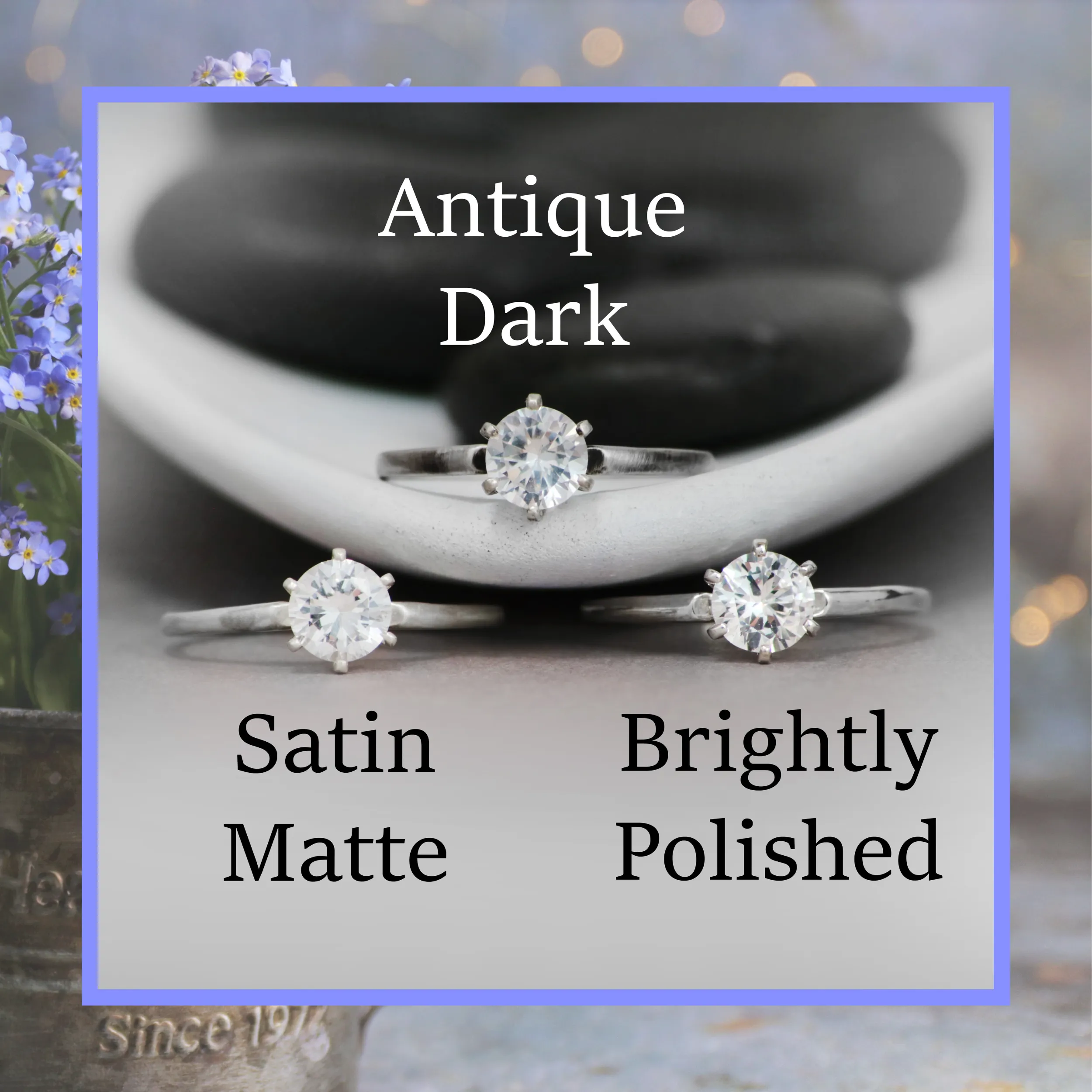 Natural Moss Agate Classic Solitaire | Moonkist Designs