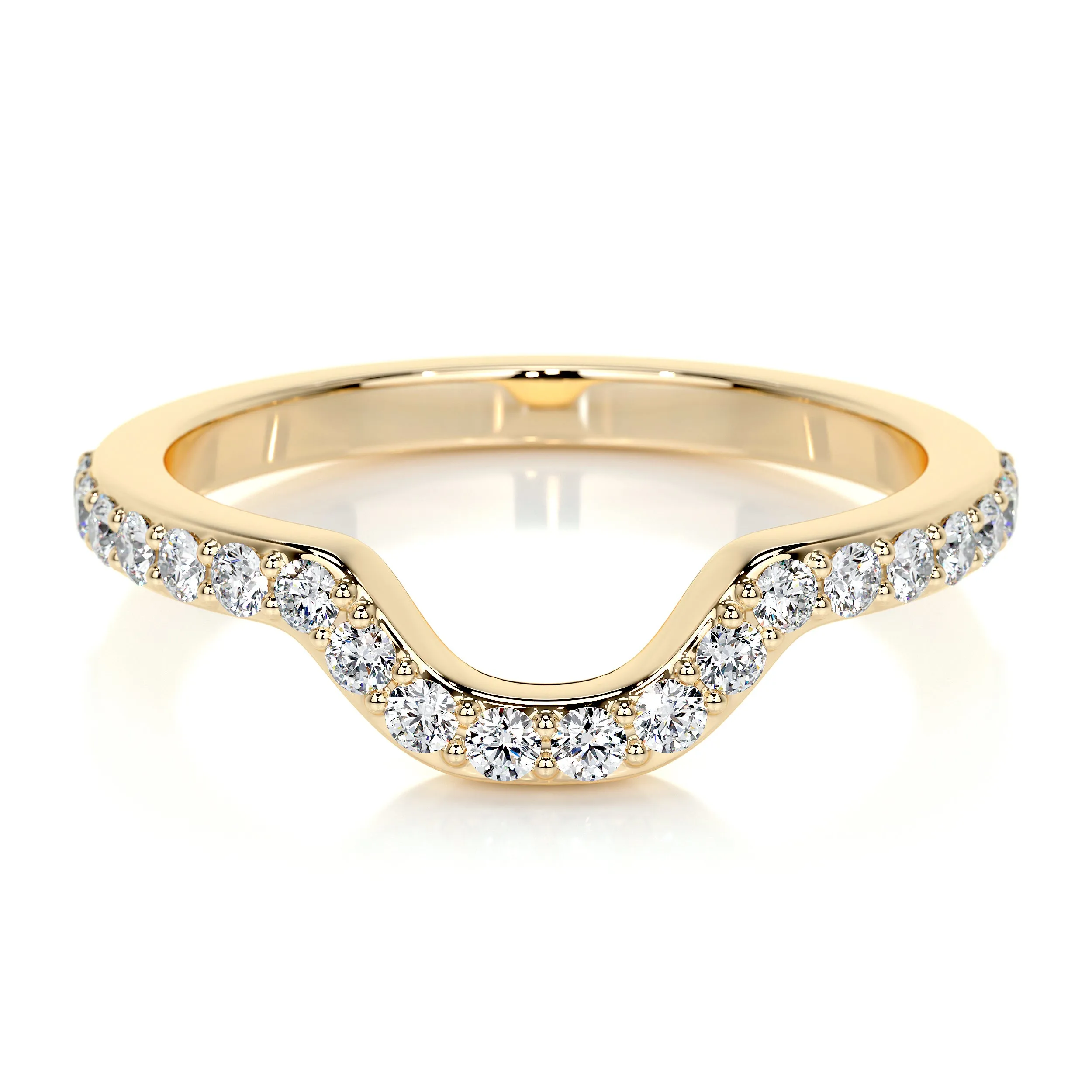 Nina Lab Grown Diamond Wedding Ring   (0.2 Carat) -18K Yellow Gold