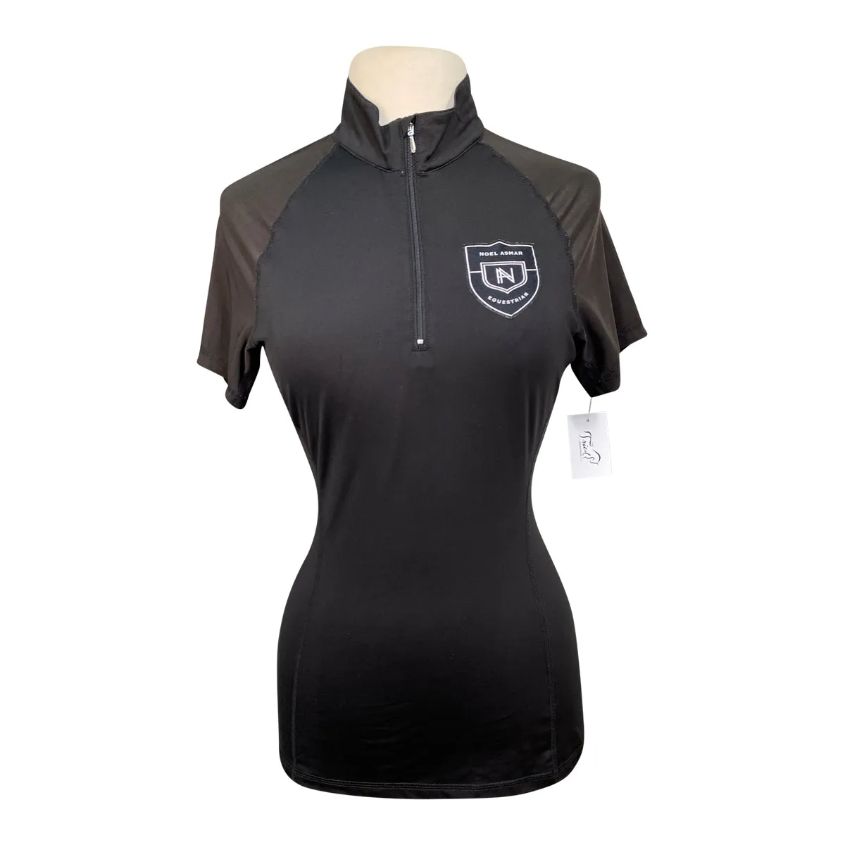 Noel Asmar Equestrian Short Sleeve Tech Polo in Black - Women's Medium