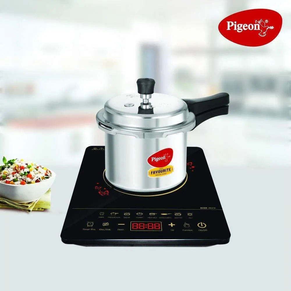 Pigeon 2021 Combo Offers - Acer Plus Induction   Favourite 3 Liters Induction base pressure cooker