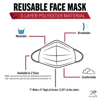 Reusable 3-Layer Face Mask - Black