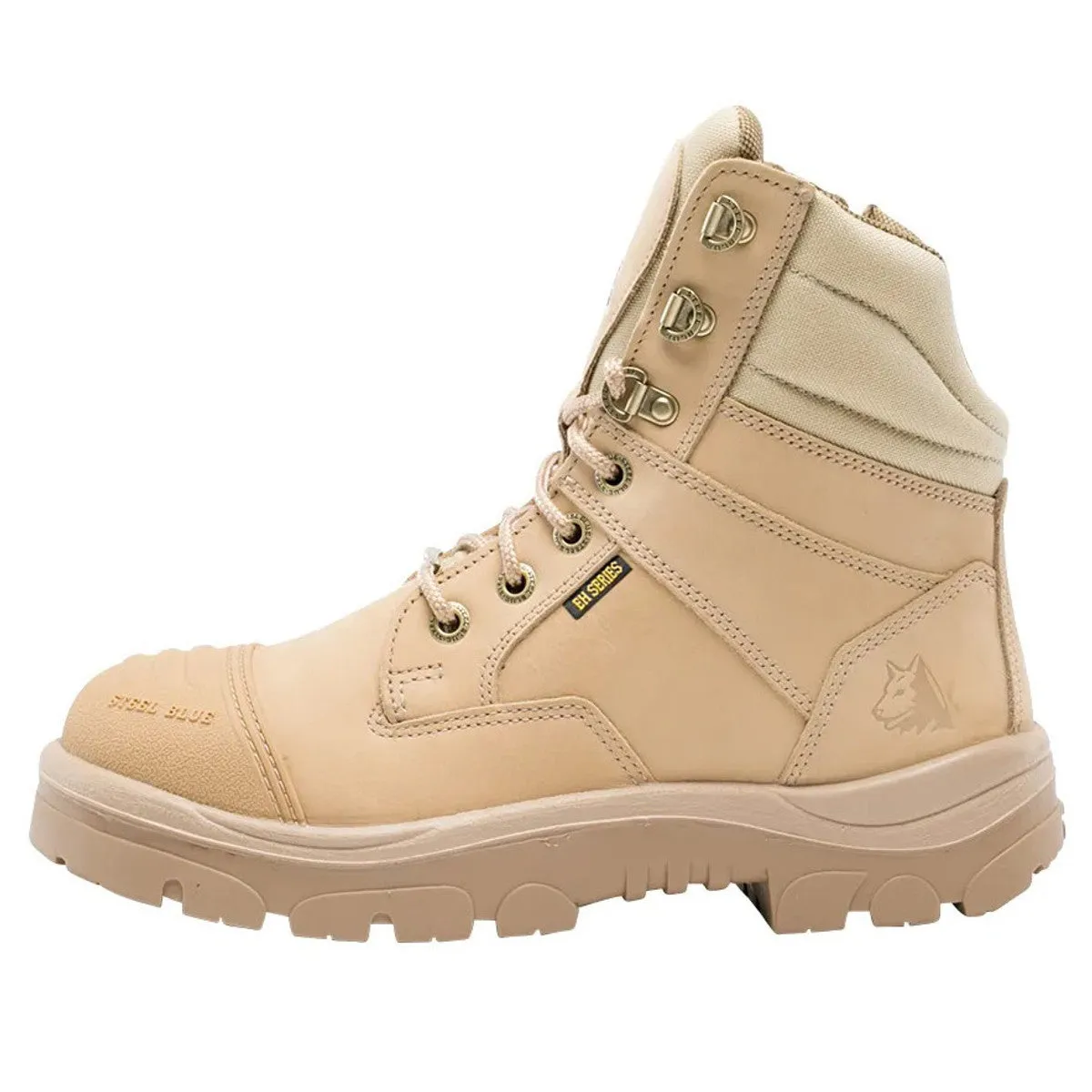 'Steel Blue' Men's 6" Southern Cross Zip Scuff EH Steel Toe - Sand (Wide)