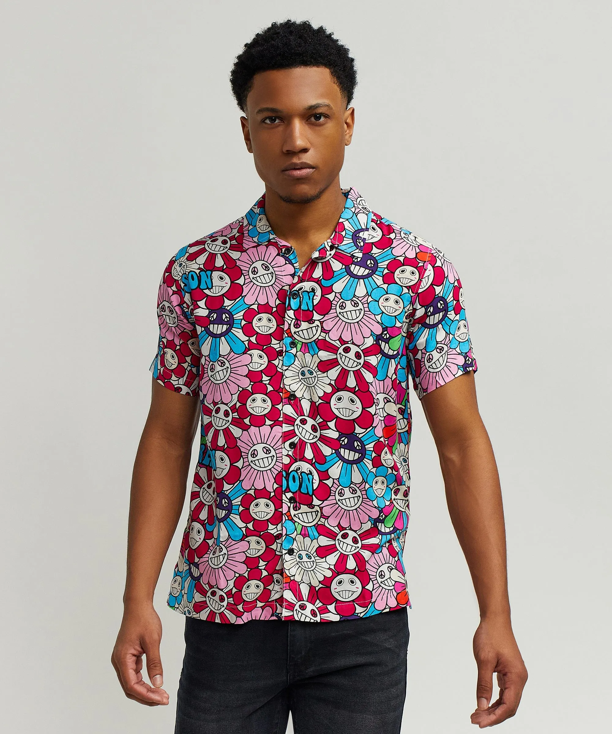 Sunflower Allover Print Short Sleeve Shirt