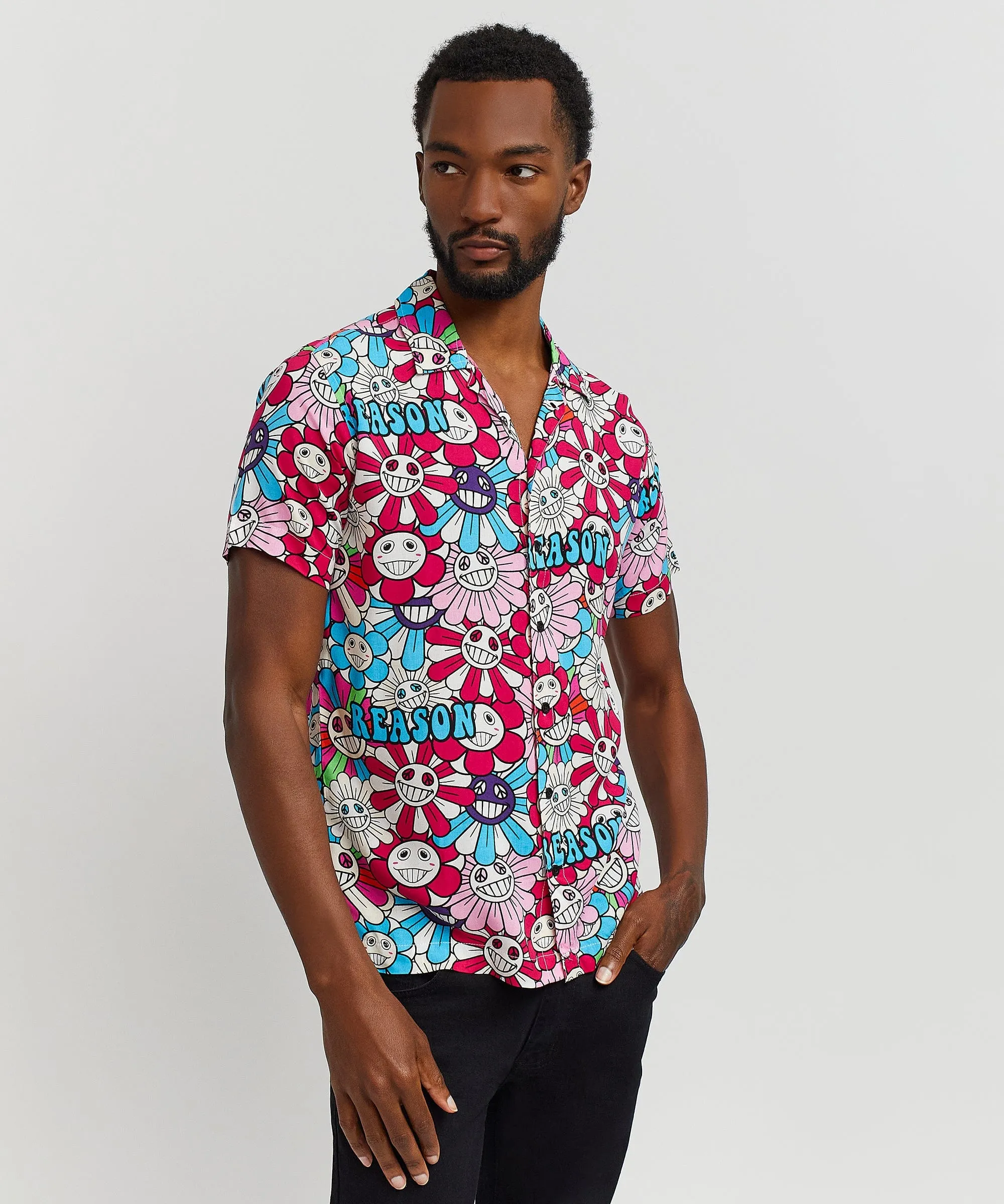 Sunflower Allover Print Short Sleeve Shirt