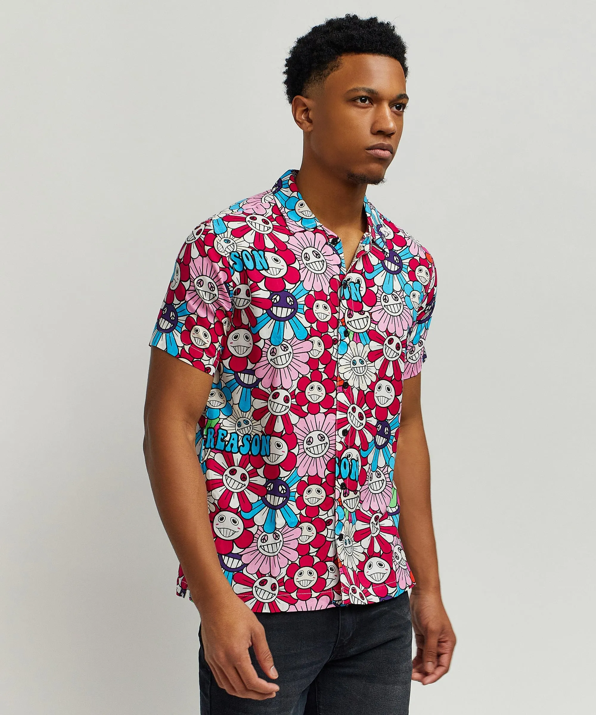 Sunflower Allover Print Short Sleeve Shirt