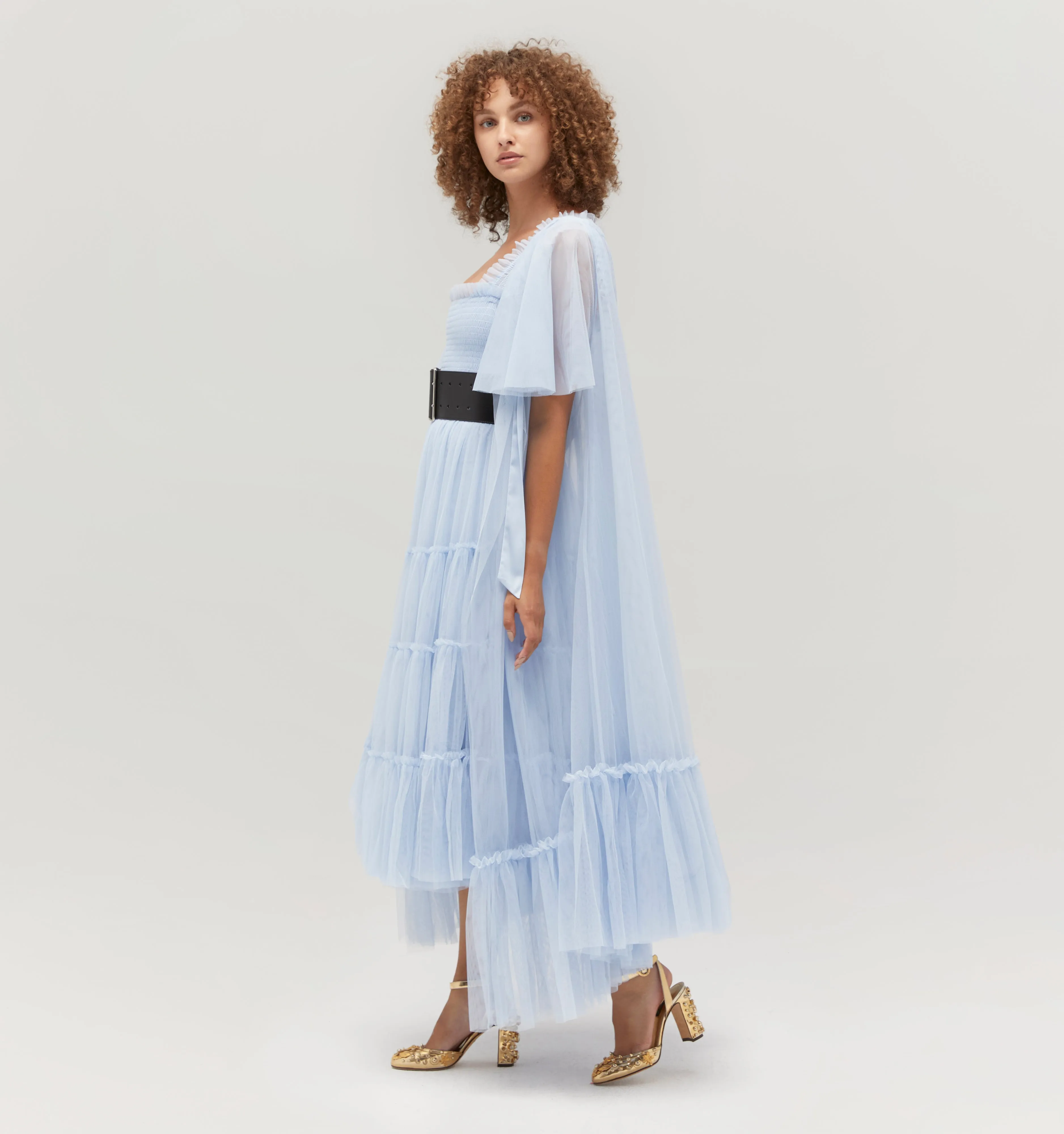 The Tulle Coco Duster - Powder Blue Tulle