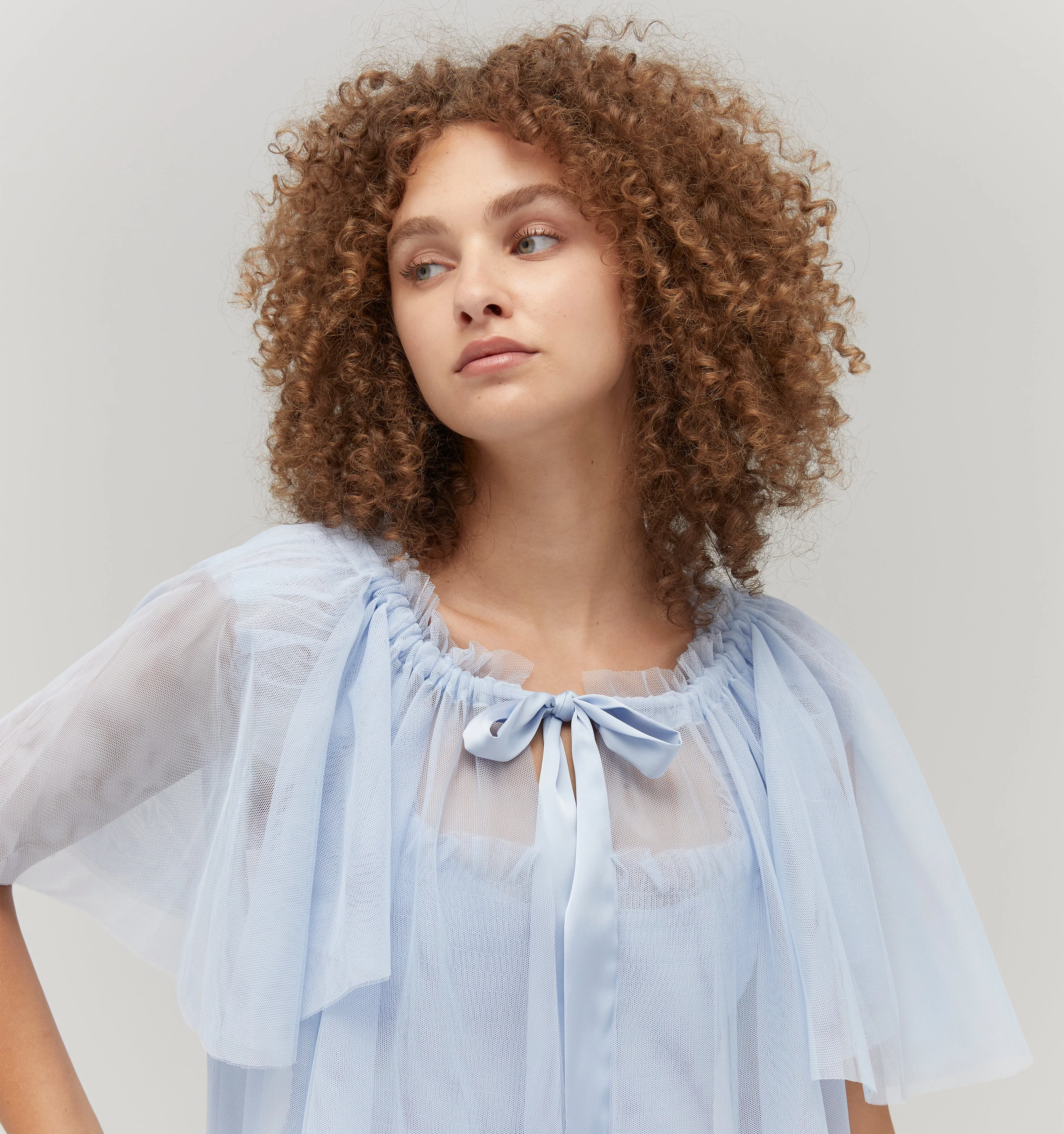 The Tulle Coco Duster - Powder Blue Tulle